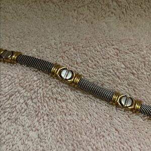 Gold and Silver Mesh Bracelet